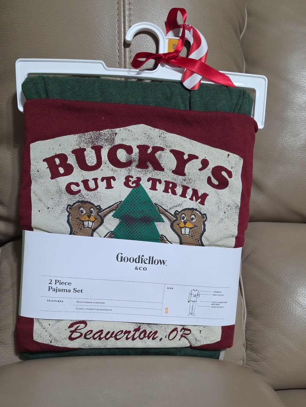 Goodfellow & Co. Bucky's Men's 2 Piece Pajama Set. Size: S
